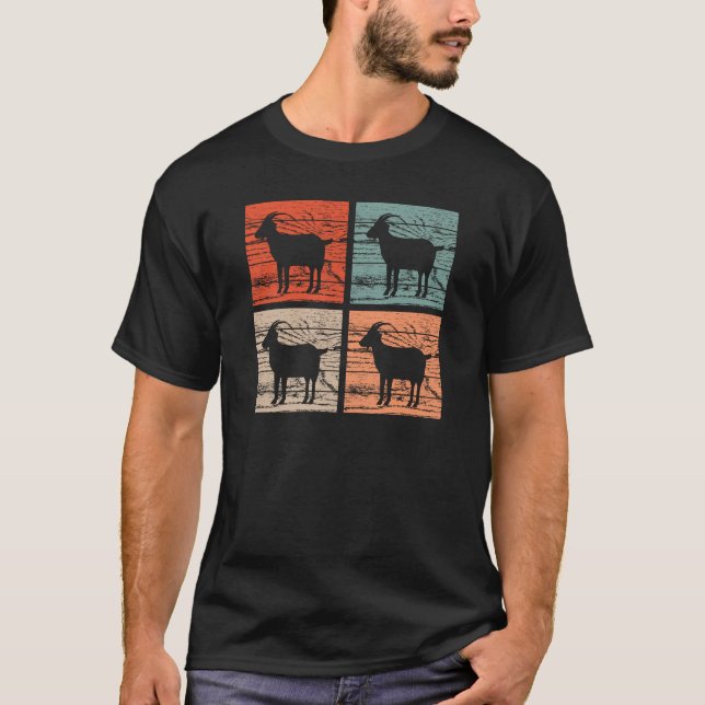 T-shirt Chèvre Rétro Vintage (Devant)
