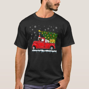 T-shirt Chèvre Roue Camion Arbre de Noël Père Noël Xmas Ch