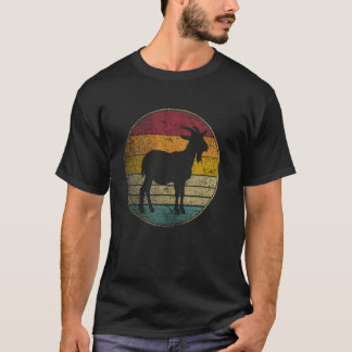 T-shirt Chèvre - Silhouette Rétro en détresse Vintage 60s