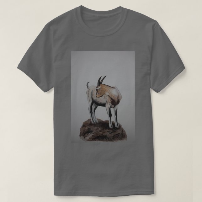 T-shirt Chèvre sur un rocher (Design devant)