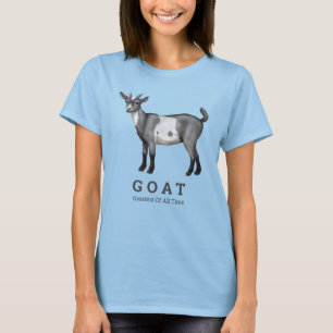 T-shirt Chèvre tachetée de gris mignonne la plus grande de