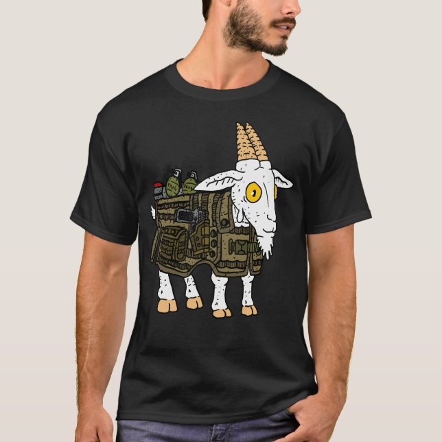 T-shirt Chèvre tactique. (Devant)