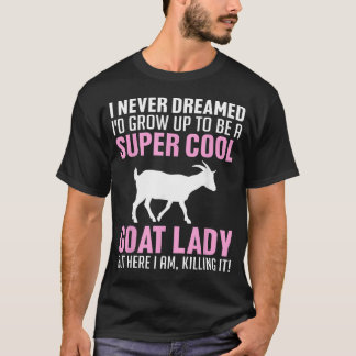 T-shirt Chèvres Cool Pour Femmes Filles Chèvre Murmureuse