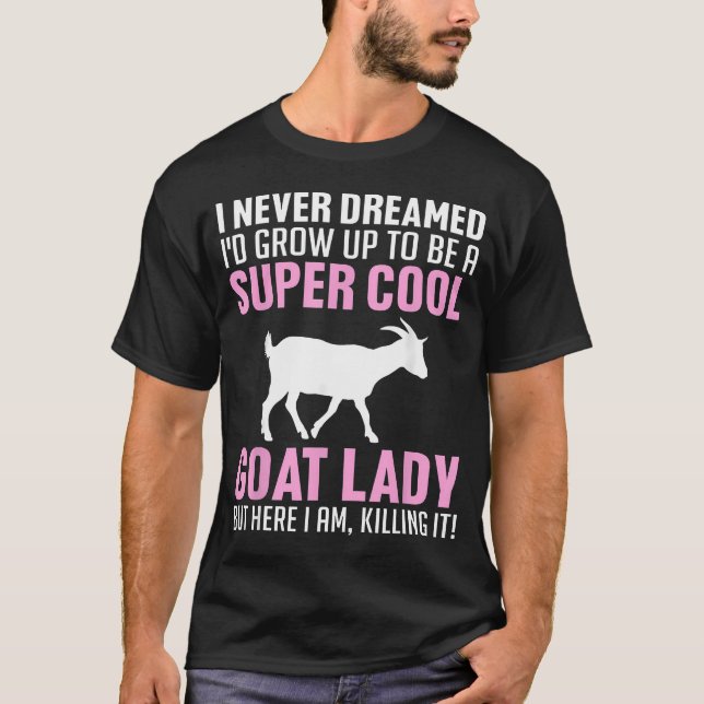 T-shirt Chèvres Cool Pour Femmes Filles Chèvre Murmureuse  (Devant)