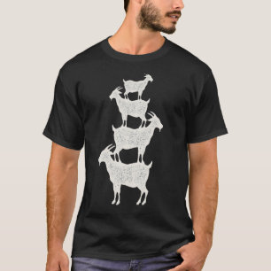 T-shirt Chèvres empilées les unes sur les autres animaux d