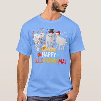 T-shirt Chèvres Halloweenhanksgiving Noël vintage