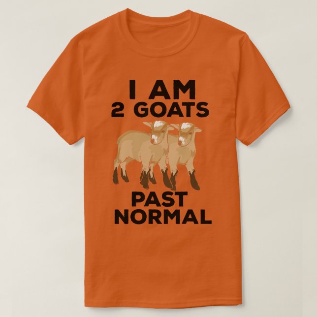 T-shirt Chèvres Je Suis 2 Chèvres Passé Normal (Design devant)