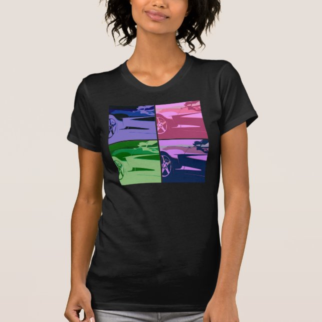 T-shirt Chevrolet Corvette Pop Art (Devant)
