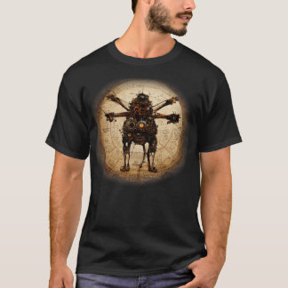 T-shirt Chevron australien Surreal Steampunk Oeuvre Chien