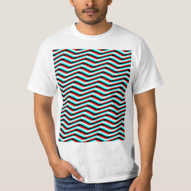 T-shirt Chevron Glitch (Devant)