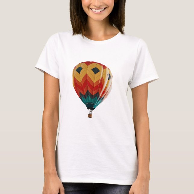 T-shirt "Chevron Sky: Vibrant Hot Air Balloon in Flight (Devant)