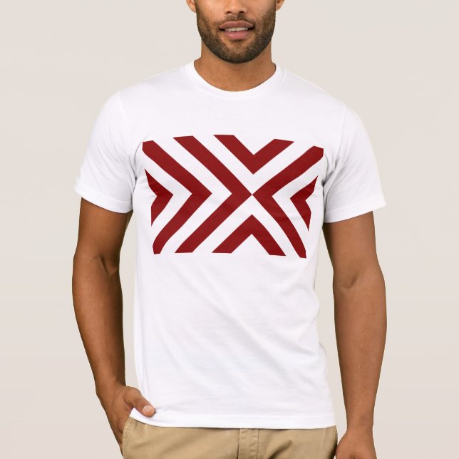 T-shirt Chevrons rouges et blancs (Devant)