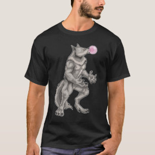 T-shirt Chewing-gum Halloween loup-garou