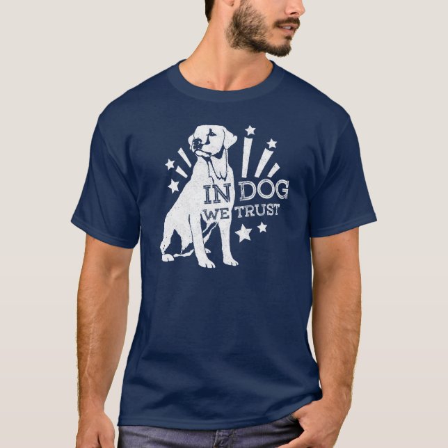 T-shirt Chez le chien nous faisons confiance au graphique (Devant)