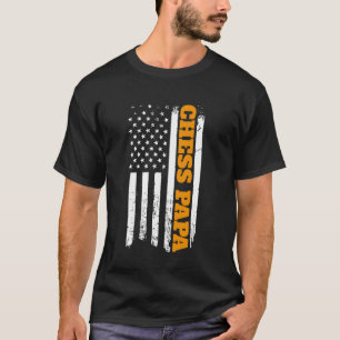 T-shirt CHEZ PAPA Sports Papa Joueur Coach USA Drapeau