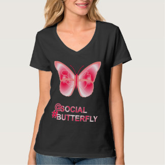 T-shirt Chez Social Hashtag Papillon