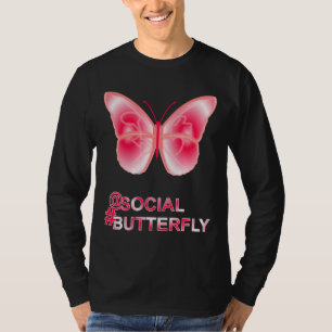 T-shirt Chez Social Hashtag Papillon
