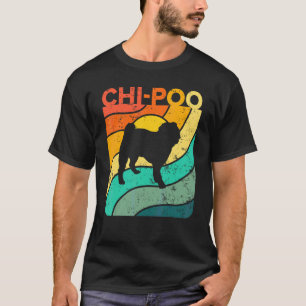 T-shirt Chi Poo Coucher de soleil vintage Maman Papa