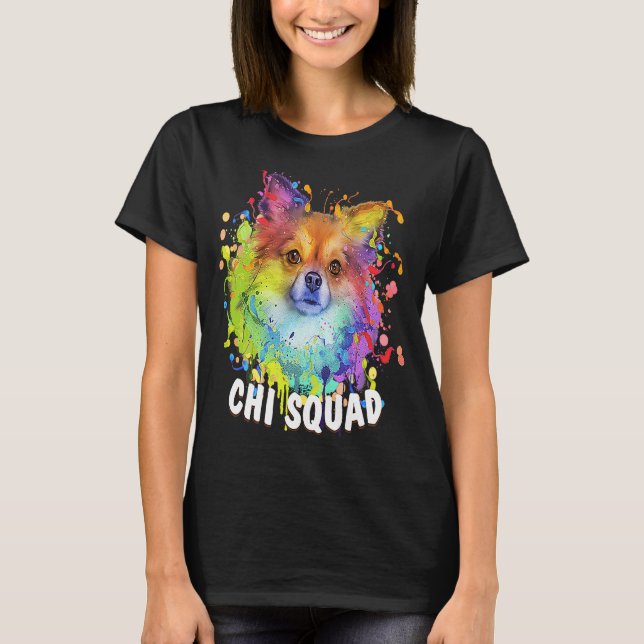 T-shirt Chi Squad Chihuahua Fur Mom Chiwawa Fur Dad Animal (Devant)