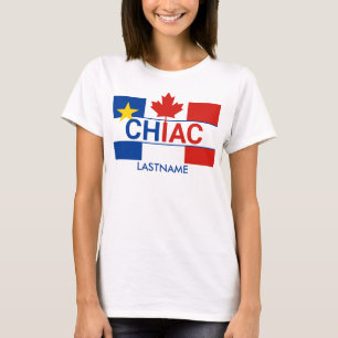 T-shirt Chiac Acadian Canadian Flag Personnalise le T-shir