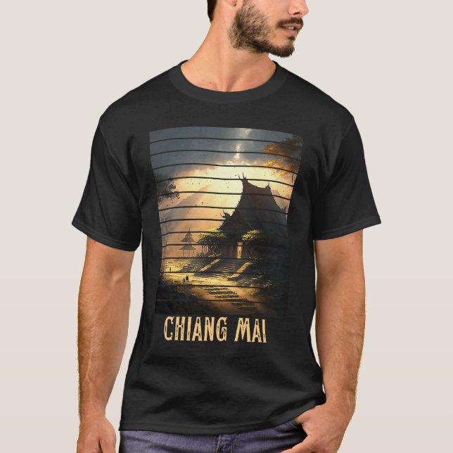 T-shirt Chiang Mai Thailand, Backpacking and Digital Nomad (Devant)