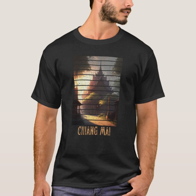 T-shirt Chiang Mai Thailand Backpacking and Digital Nomad  (Devant)