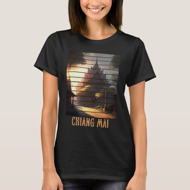 T-shirt Chiang Mai Thailand, Backpacking and Digital Nomad (Devant)