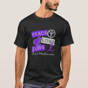 T-shirt Chiari Malformation Paix Amour Cure Sensibilisatio