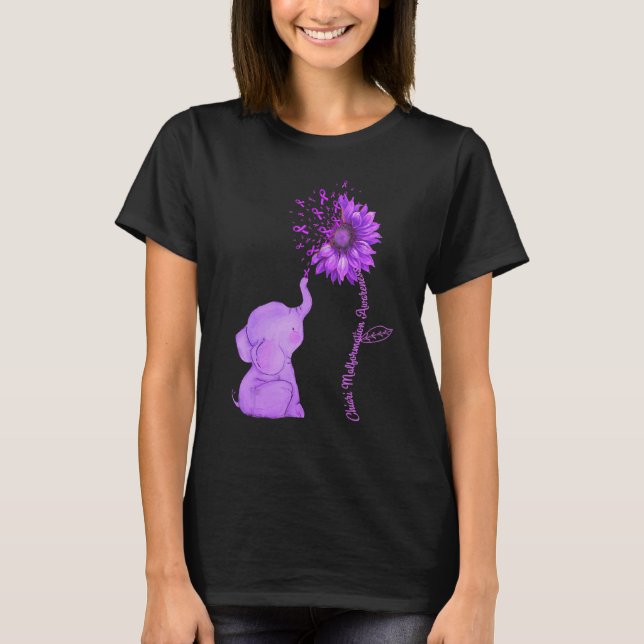 T-shirt Chiari Malformation Sensibilisation Ele de tournes (Devant)