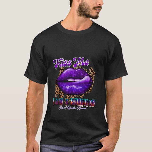 T-shirt Chiari Malformation Sensibilisation Kiss Me Je sui (Devant)