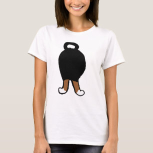 T-shirt chiba chien butt noir et tan