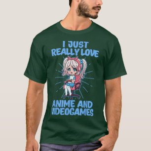 T-shirt Chibi Anime Girl Gaming Lover Videogames Otaku Ani