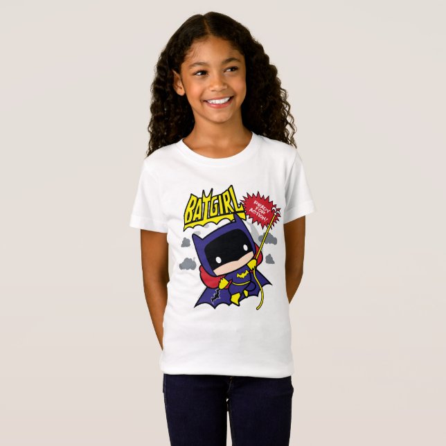 T-Shirt Chibi Batgirl Prêt Pour L'Action (Devant entier)