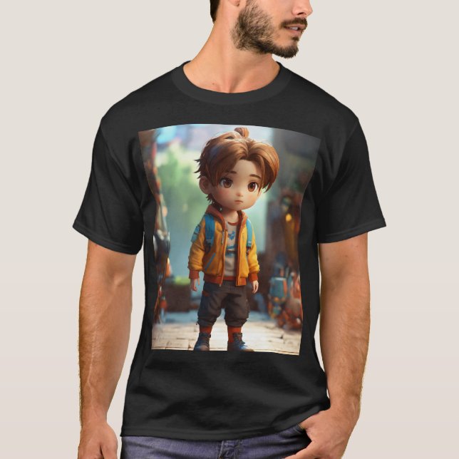 T-shirt Chibi Boy 4D entièrement photographique (Devant)