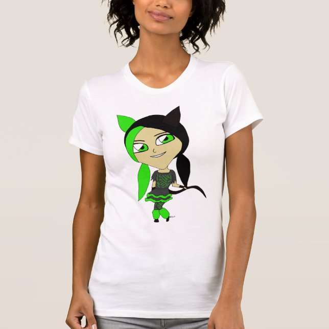 T-shirt chibi catgirl (Devant)
