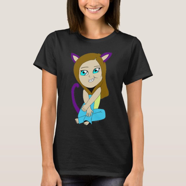 T-shirt chibi catgirl (Devant)
