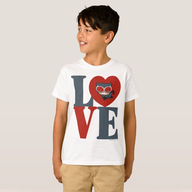 T-shirt Chibi Catwoman LOVE (Devant entier)