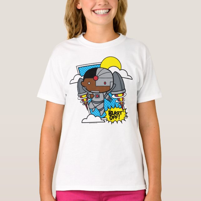 T-shirt Chibi Cyborg S'Est Éteint ! (Devant)