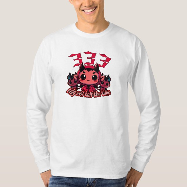 T-shirt Chibi Devil - 333 Seulement le mal moitié du temps (Devant)