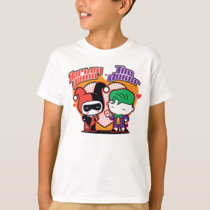 T-shirt Chibi Harley Quinn et Chibi Coeurs joker