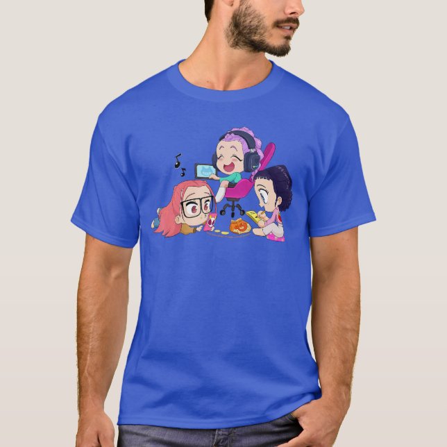 T-shirt Chibi Huntri Chillin à la maison amis d'Halloween (Devant)