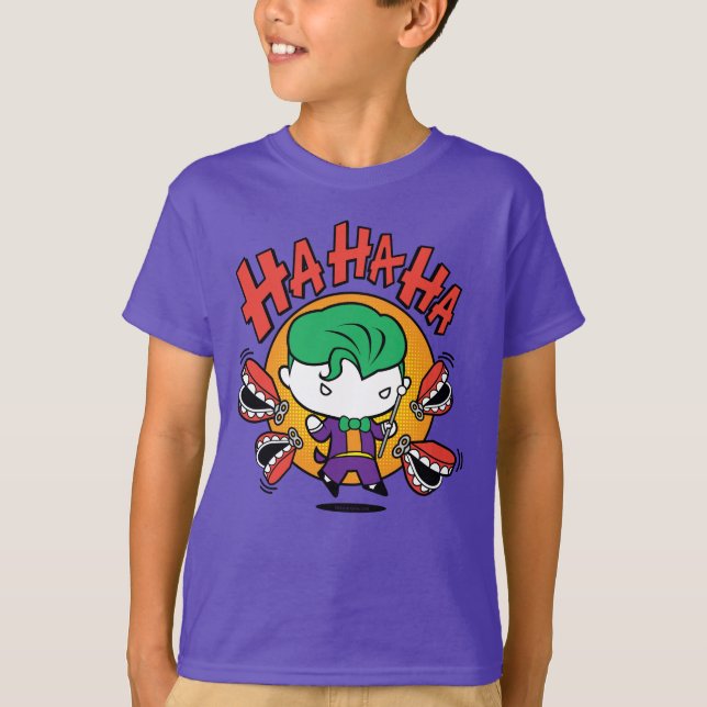 T-shirt Chibi Joker avec des dents de jouet (Devant)
