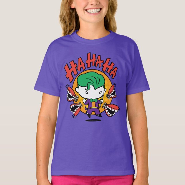 T-shirt Chibi Joker avec des dents de jouet (Devant)