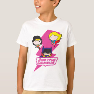 T-shirt Chibi Justice League Éclair rose
