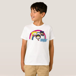 T-shirt Chibi Justice League Rainbow