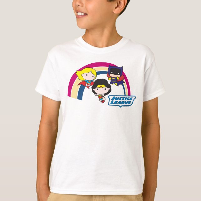 T-shirt Chibi Justice League Rainbow (Devant)