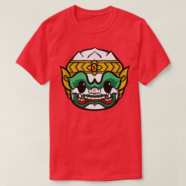 T-shirt Chibi Khmer Thai and Lao Cute Hanuman Monkey King  (Design devant)