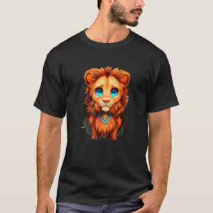 T-shirt Chibi Lion Cute Lion Roi De La Jungle