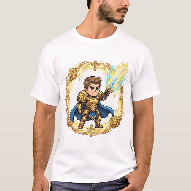 T-shirt Chibi Paladin Holy Knight Way of the Saint  (Devant)