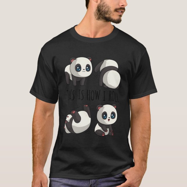 T-shirt Chibi Panda Pour Le Panda De Petite Ours (Devant)